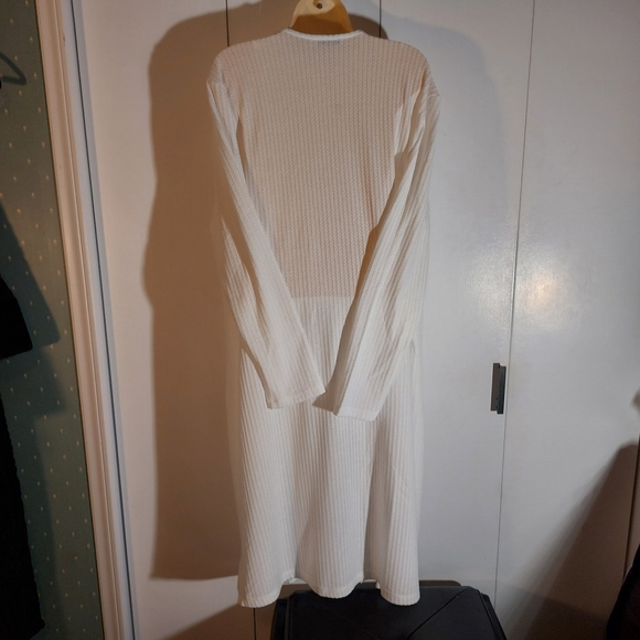 Rickis white waffle knit cardi duster. - Picture 6 of 6